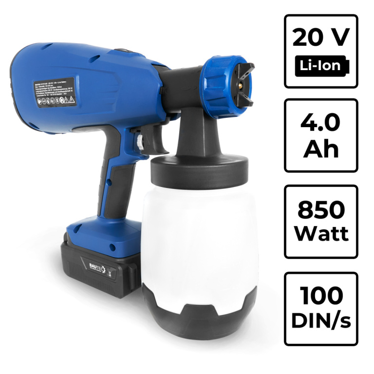 Bautec Verfspuit op accu